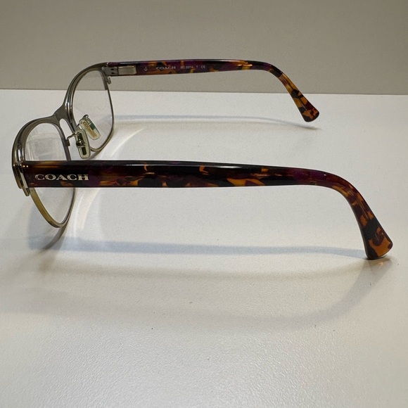 Coach Eyeglasses Frames HC5074 / 9241 (Satin Prpl Gold/Prpl Confetti) 52•17•135 - Picture 4 of 15